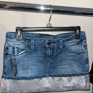 Bebe Blue Denim Skirt